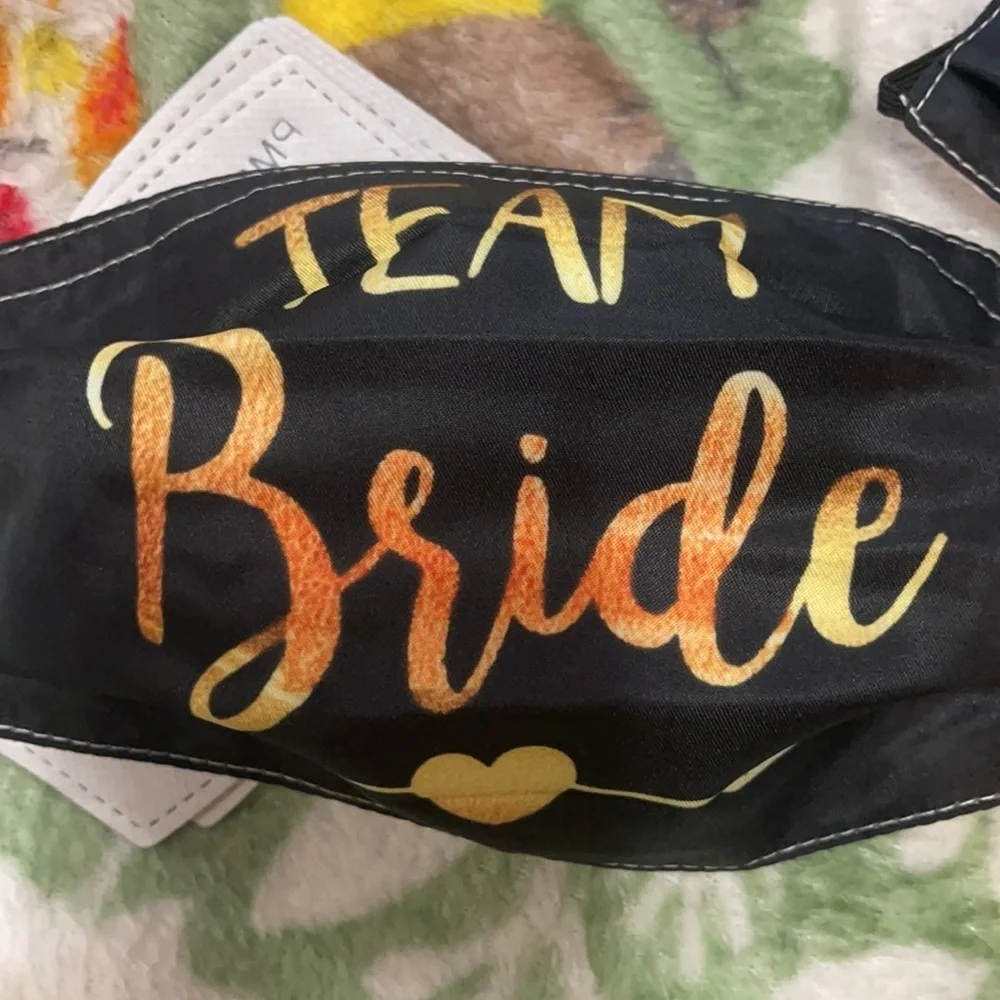 New set/2 Team Bride and Groom face masks